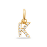 Initial Charm Sparkle Bedel - 18k verguld - free