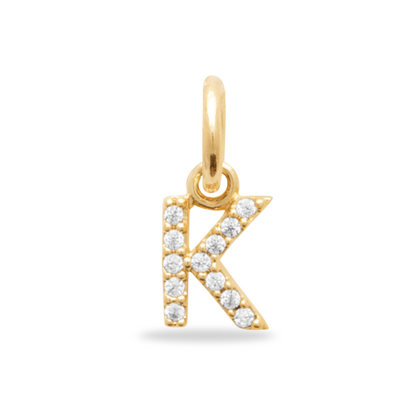 Initial Charm Sparkle Bedel 18k verguld - free