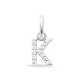 Initial Charm Sparkle Charm 925 Sterling Silber – gratis