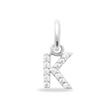 Charm Mini breloque initiale scintillante - Argent Sterling 925