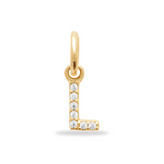 Initial Charm Sparkle Bedel - 18k verguld - free