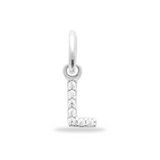 Charm Mini breloque initiale scintillante - Argent Sterling 925