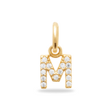 Initial Charm Sparkle Bedel 18k verguld - free