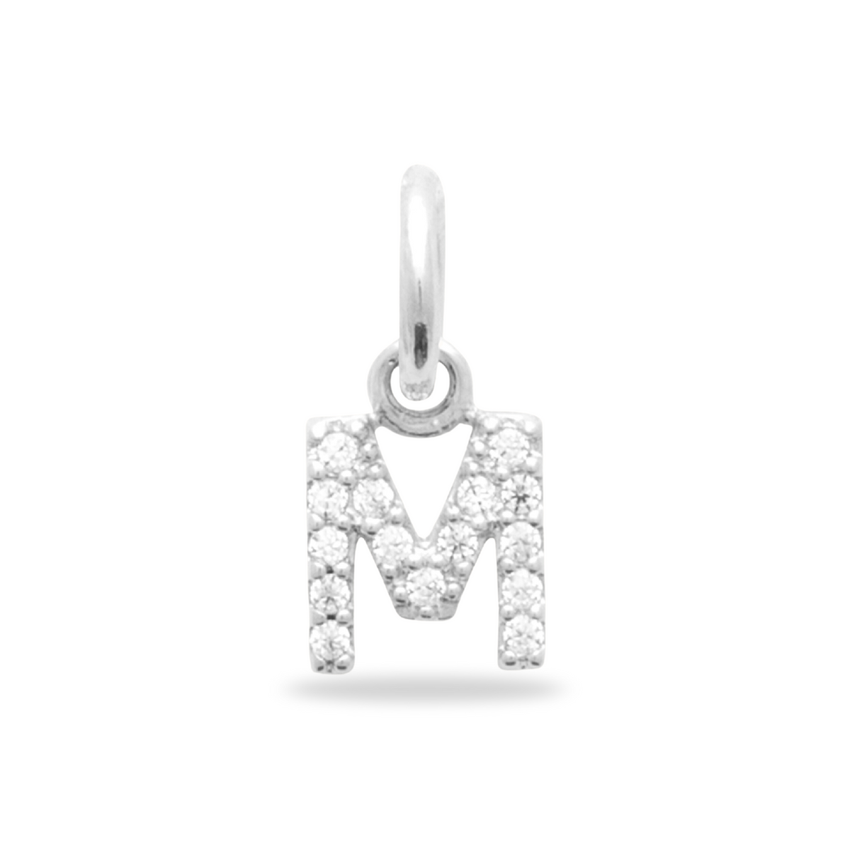 Charm Mini breloque initiale scintillante - Argent Sterling 925