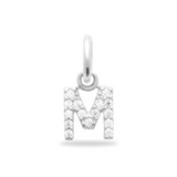 Charm Mini breloque initiale scintillante - Argent Sterling 925