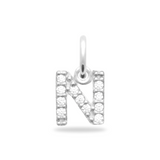 Charm Mini breloque initiale scintillante - Argent Sterling 925