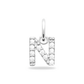 Charm initiale Sparkle Charm en argent sterling 925 - gratuit