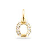 Initial Charm Sparkle Bedel - 18k verguld - free