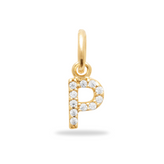 Initial Charm Sparkle Charm 18 Karat vergoldet – gratis