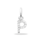 Initial Charm Sparkle Charm 925 Sterling Silber – gratis