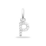 Charm Mini breloque initiale scintillante - Argent Sterling 925