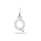 Charm Mini breloque initiale scintillante - Argent Sterling 925