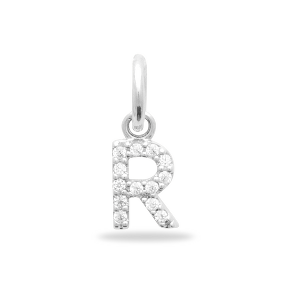 Charm initiale Sparkle Charm en argent sterling 925 - gratuit