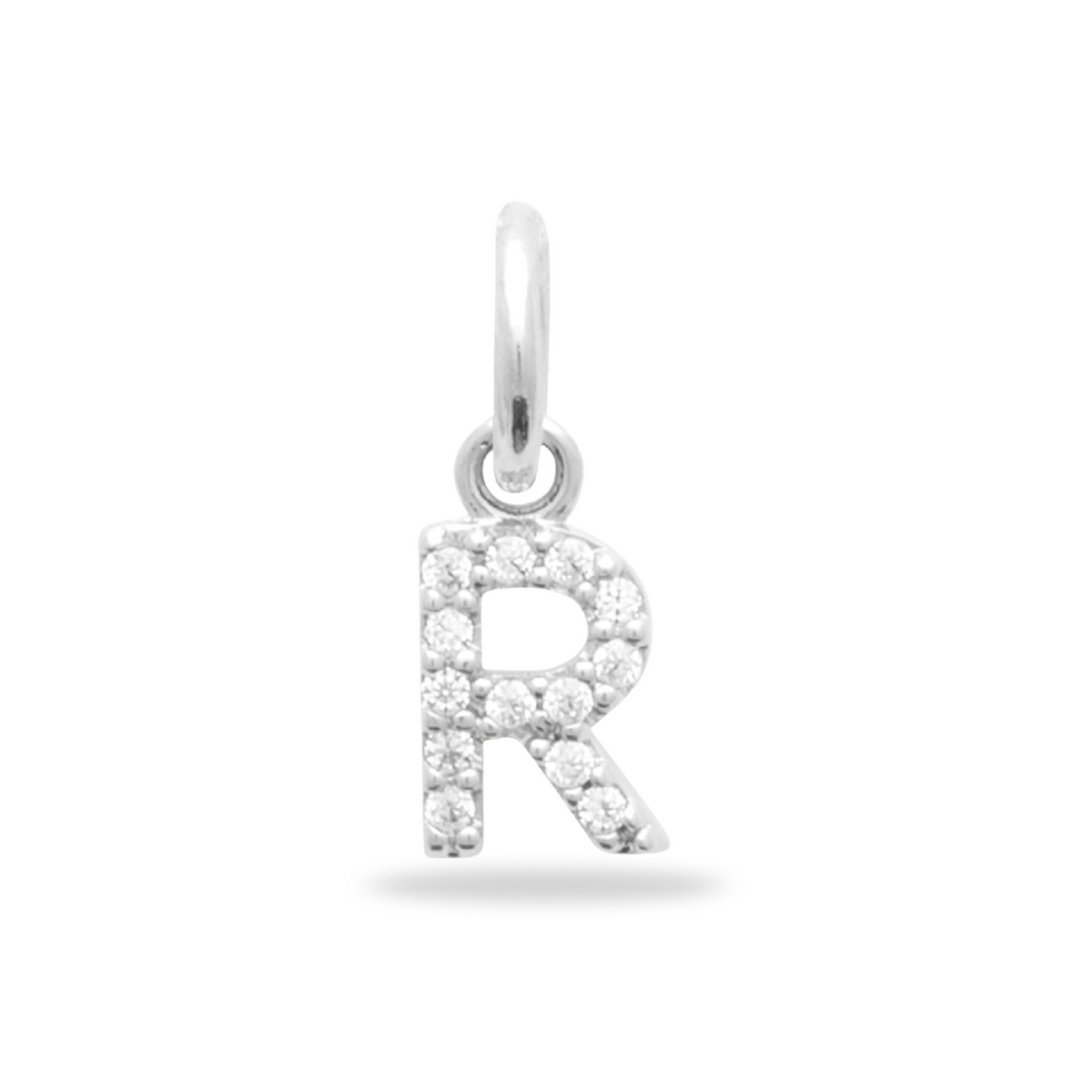 Charm Mini breloque initiale scintillante - Argent Sterling 925