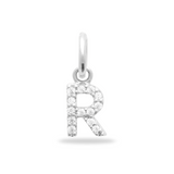 Charm Mini breloque initiale scintillante - Argent Sterling 925