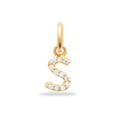 Initial Charm Sparkle Charm Plaqué or 18 carats - gratuit