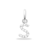Charm Mini breloque initiale scintillante - Argent Sterling 925