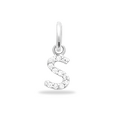 Charm initiale Sparkle Charm en argent sterling 925 - gratuit