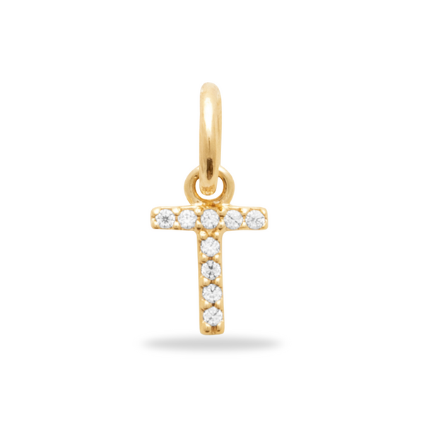 Initial Charm Sparkle Bedel 18k verguld - free