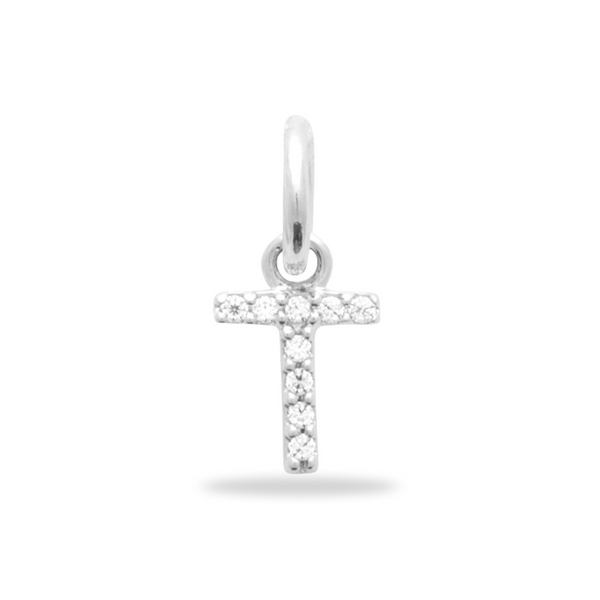 Initial Charm Sparkle Charm 925 Sterling Silber – gratis