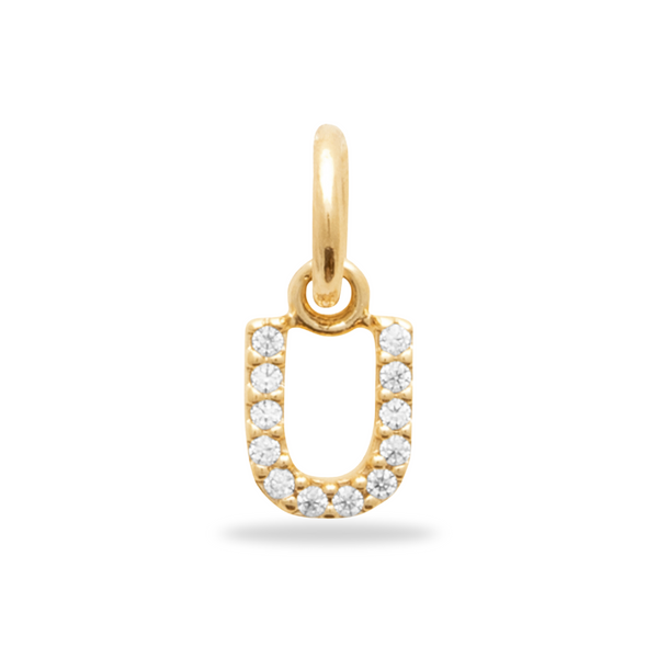 Initial Charm Sparkle Bedel 18k verguld - free