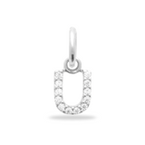 Charm Mini breloque initiale scintillante - Argent Sterling 925