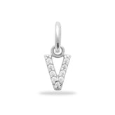 Initial Charm Sparkle Bedel - 925 sterling zilver - free