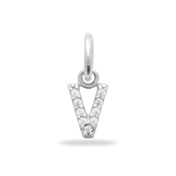 Initial Charm Sparkle Charm 925 Sterling Silber – gratis