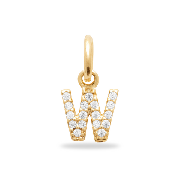 Initial Charm Sparkle Bedel 18k verguld - free