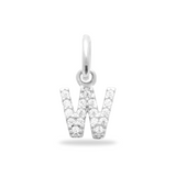 Charm Mini breloque initiale scintillante - Argent Sterling 925
