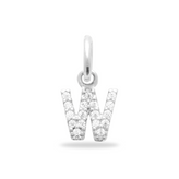 Initial Charm Sparkle Bedel - 925 sterling zilver - free