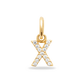 Initial Charm Sparkle Bedel - 18k verguld - free