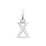 Initial Charm Sparkle Bedel 925 sterling zilver - free