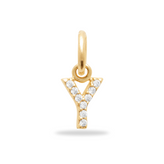 Initial Charm Sparkle Charm 18 Karat vergoldet – gratis