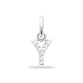 Initial Charm Sparkle Bedel - 925 sterling zilver - free