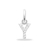 Charm Mini breloque initiale scintillante - Argent Sterling 925