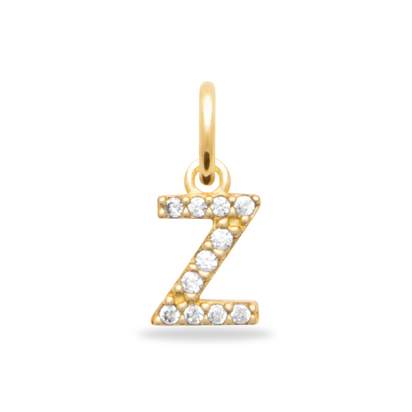 Initial Charm Sparkle Charm 18 Karat vergoldet – gratis