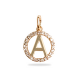 Charm Letter Sparkle-Anhänger – 18 Karat vergoldet