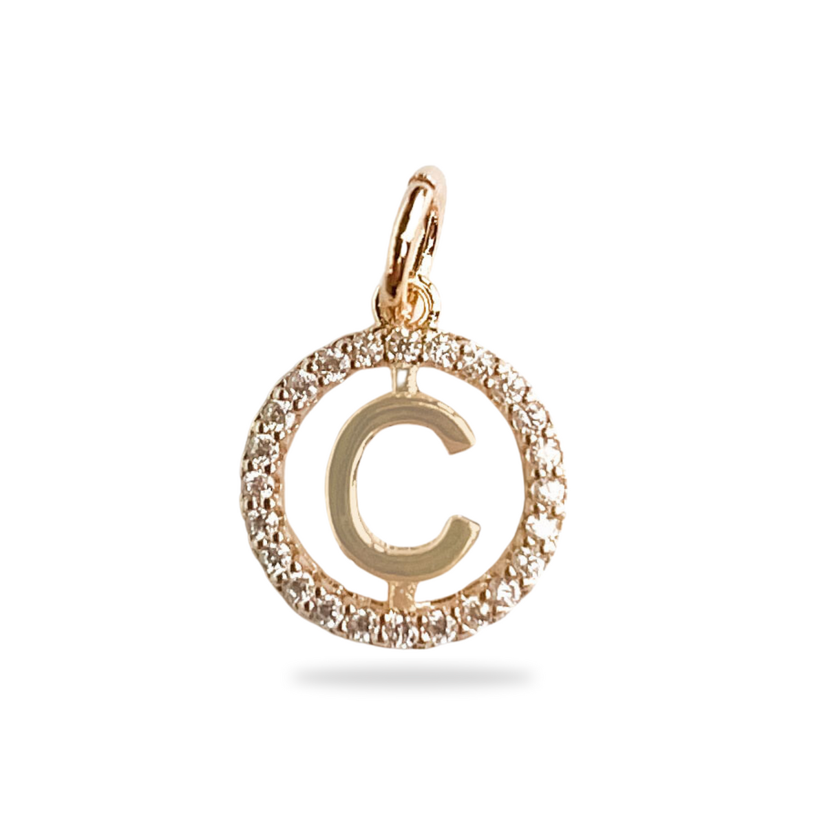 Charm Letter Sparkle-Anhänger – 18 Karat vergoldet