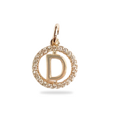 Charm Letter Sparkle-Anhänger – 18 Karat vergoldet