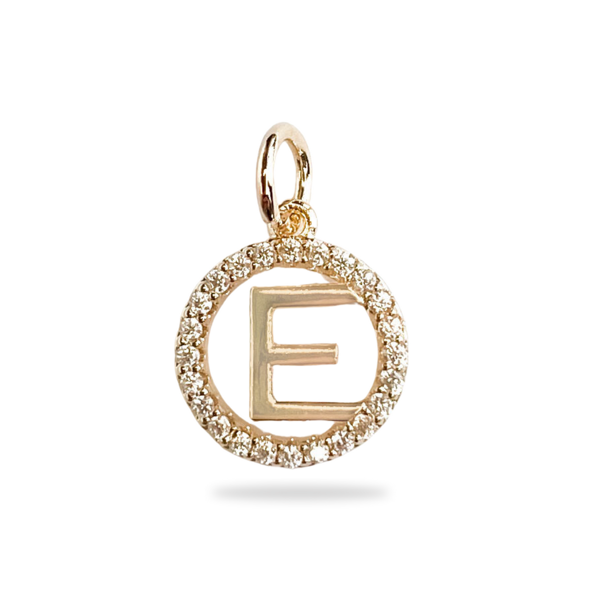 Charm Letter Sparkle-Anhänger – 18 Karat vergoldet