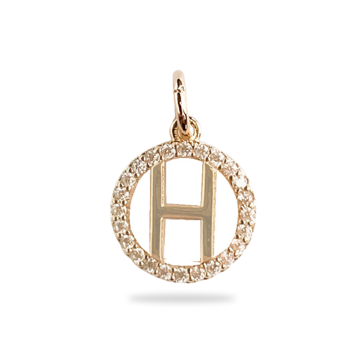 Charm Letter Sparkle-Anhänger – 18 Karat vergoldet