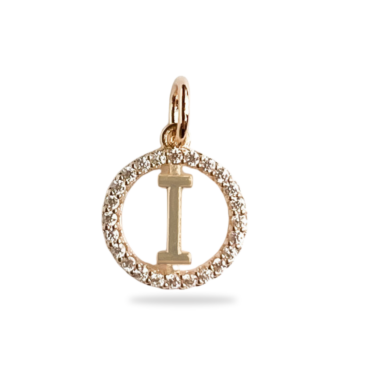 Charm Letter Sparkle-Anhänger – 18 Karat vergoldet