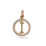 Charm Letter Sparkle-Anhänger – 18 Karat vergoldet