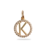Charm Letter Sparkle-Anhänger – 18 Karat vergoldet