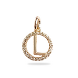 Charm Letter Sparkle-Anhänger – 18 Karat vergoldet