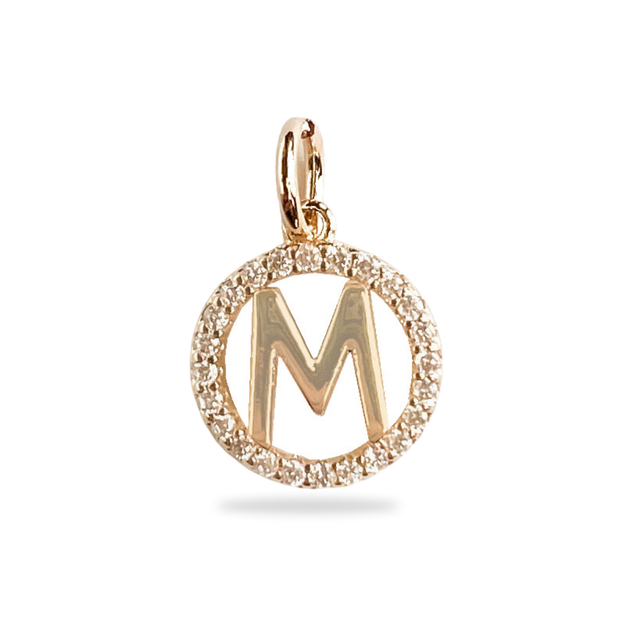 Charm Letter Sparkle-Anhänger – 18 Karat vergoldet