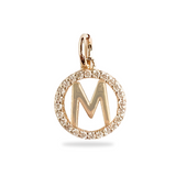 Charm Letter Sparkle-Anhänger – 18 Karat vergoldet