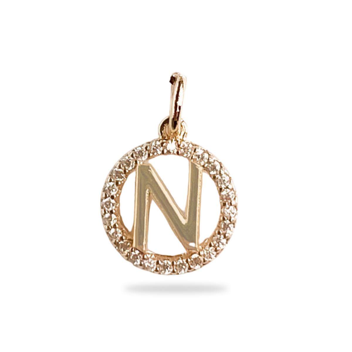 Charm Letter Sparkle-Anhänger – 18 Karat vergoldet