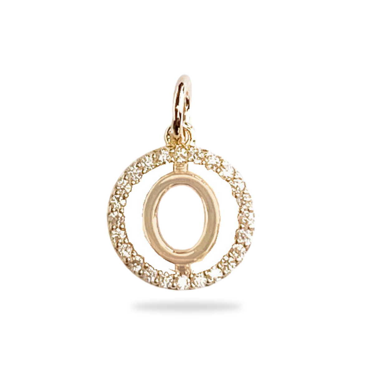 Charm Letter Sparkle-Anhänger – 18 Karat vergoldet